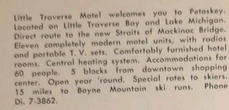 Little Traverse Motel (Little Traverse Hotel) - Postcard (newer photo)